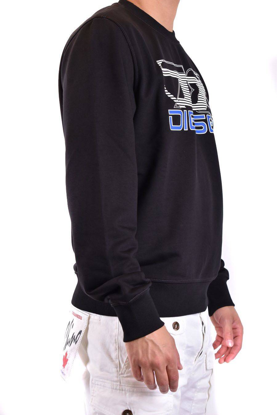 DIESEL  Felpa di Cotone Nera Uomo DIESEL A12508 50% di sconto per tempo limitato