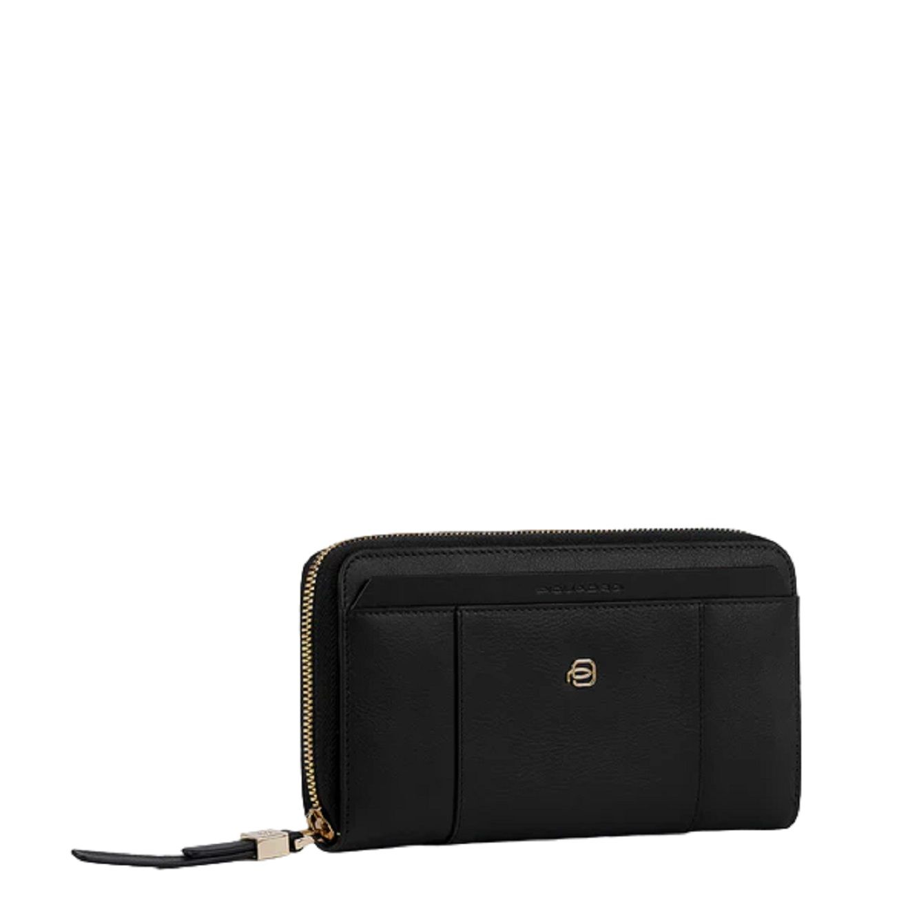 PIQUADRO  Portafoglio Donna in Pelle Nero PIQUADRO - Accessorio Elegante Sconti questo mese