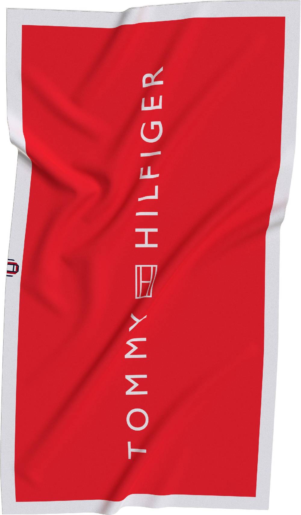 TOMMY HILFIGER  Telo Mare Rosso in Cotone Tommy Hilfiger 2025