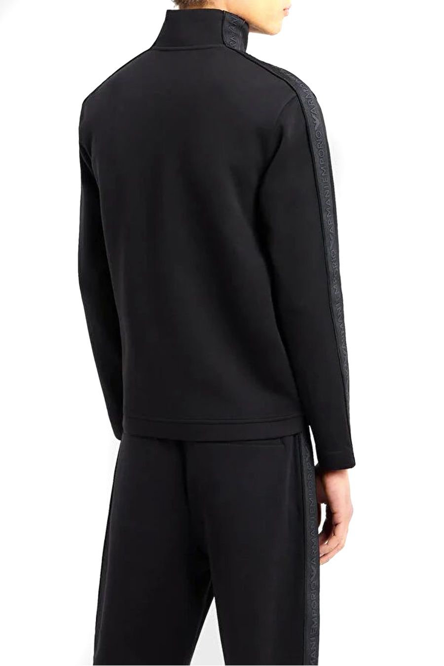 EMPORIO ARMANI  Felpa Uomo Emporio Armani Cotone Misto Nero 3D1M69 1JHSZ0999 Nuovo