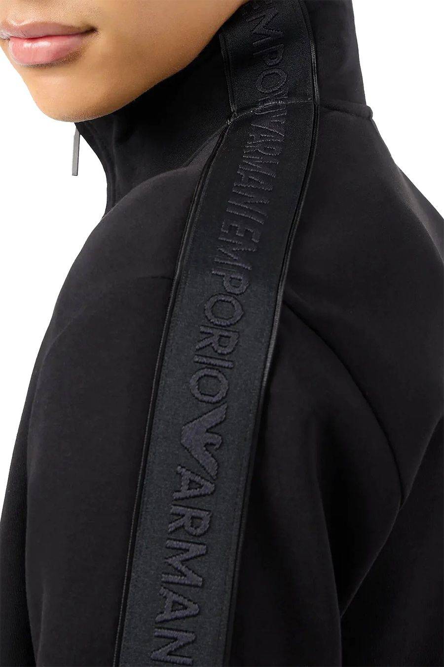 EMPORIO ARMANI  Felpa Uomo Emporio Armani Cotone Misto Nero 3D1M69 1JHSZ0999 Nuovo