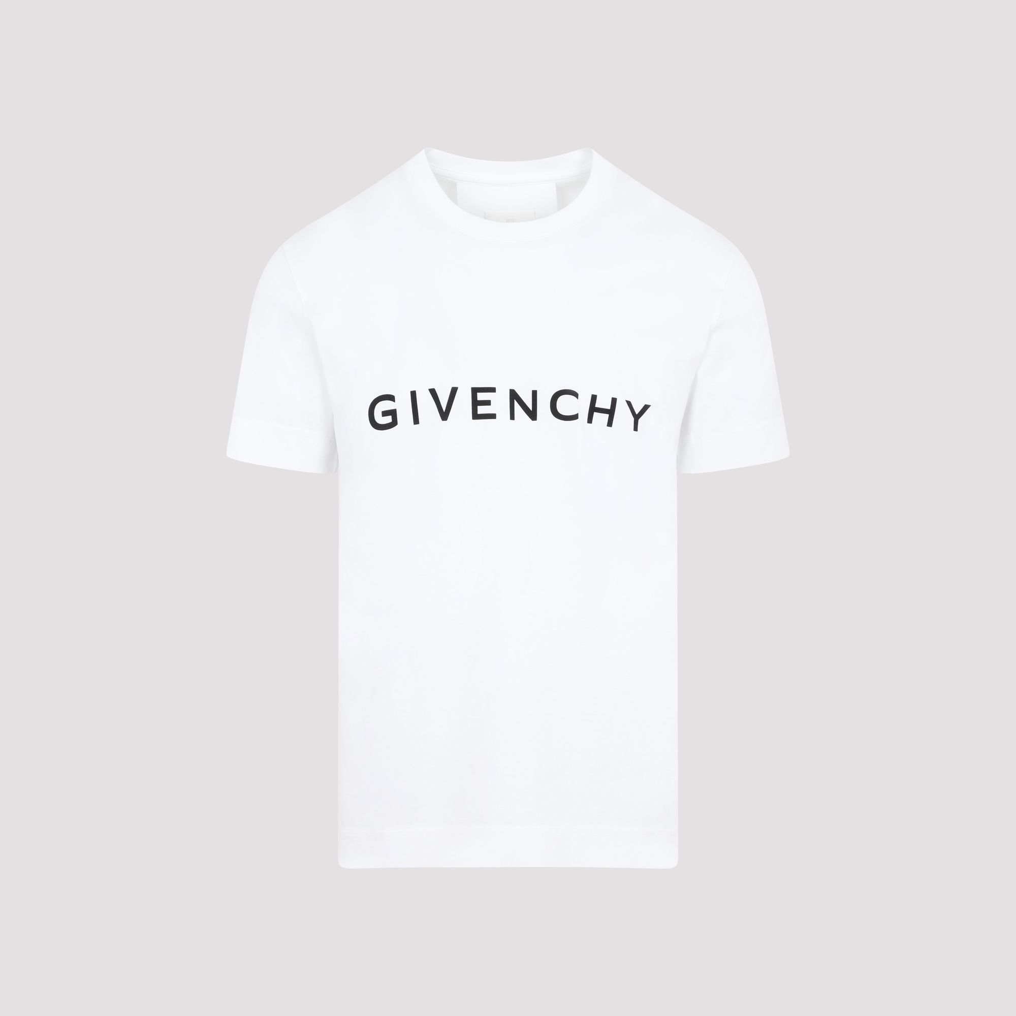 GIVENCHY  T-shirt in Cotone Bianco con Logo Givenchy - Uomo Qualità