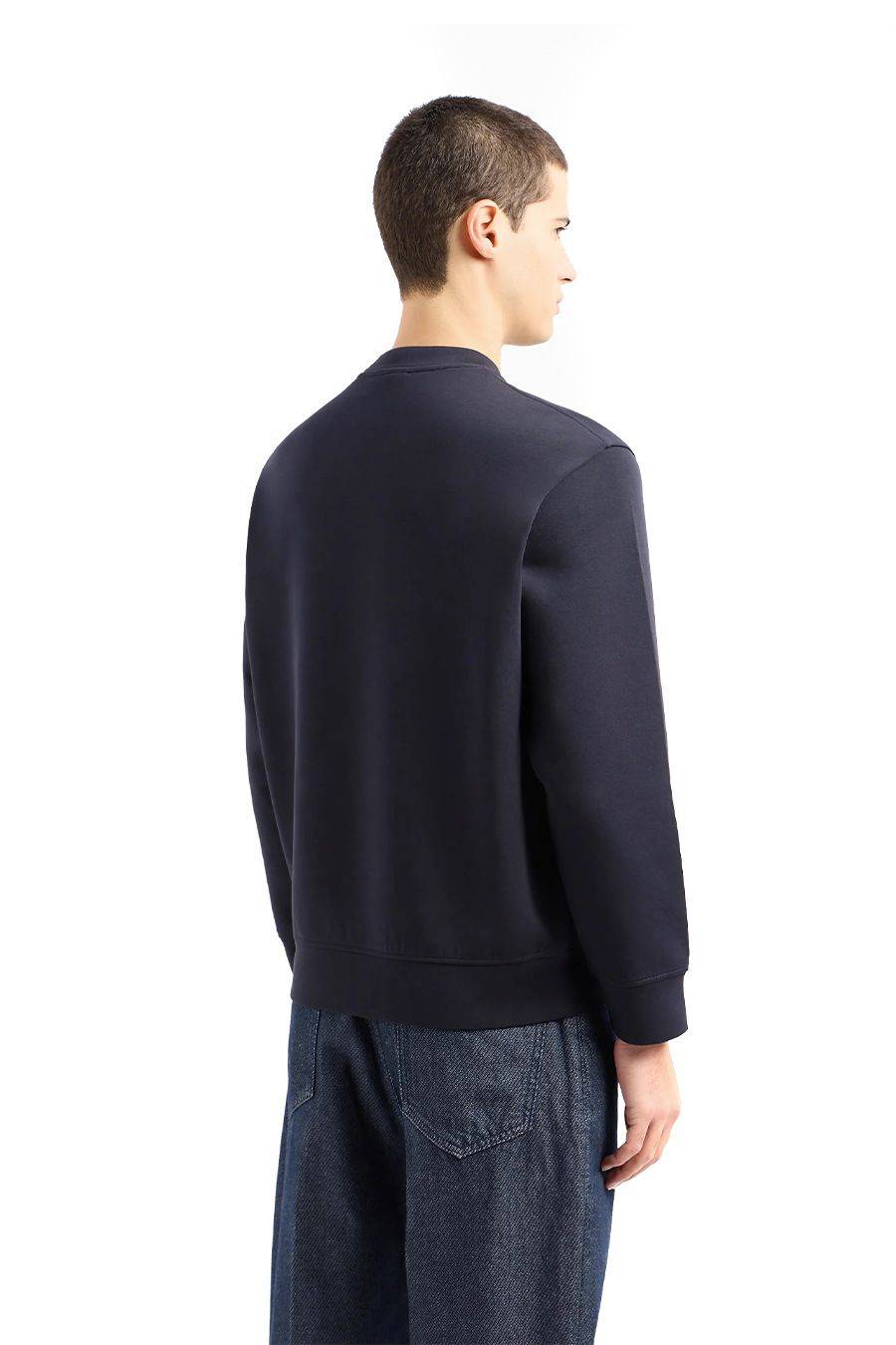EMPORIO ARMANI  Felpa da Uomo Emporio Armani in Cotone Misto Azzurro Cielo Vendita