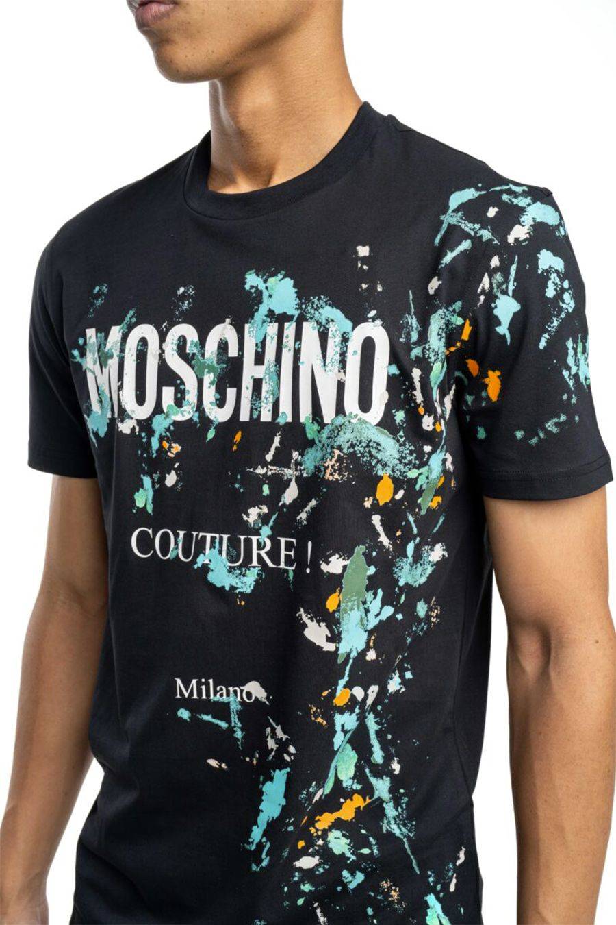 MOSCHINO  T-Shirt Cotone Nero Uomo Moschino A0712 Soddisfazione Garantita