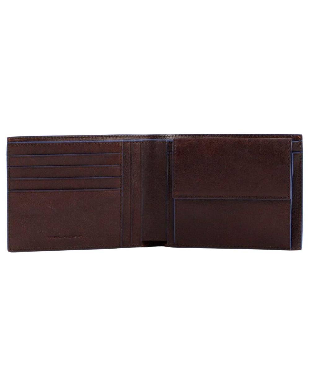 PIQUADRO  Portafoglio Piquadro in Pelle Marrone Scuro Uomo Promozione Limitata