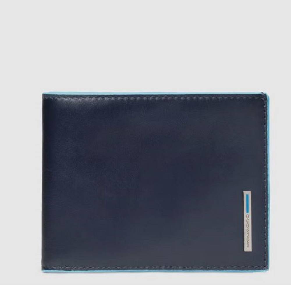 PIQUADRO  Portafoglio RFID in Pelle Blu da Uomo Piquadro Fino Al -60%