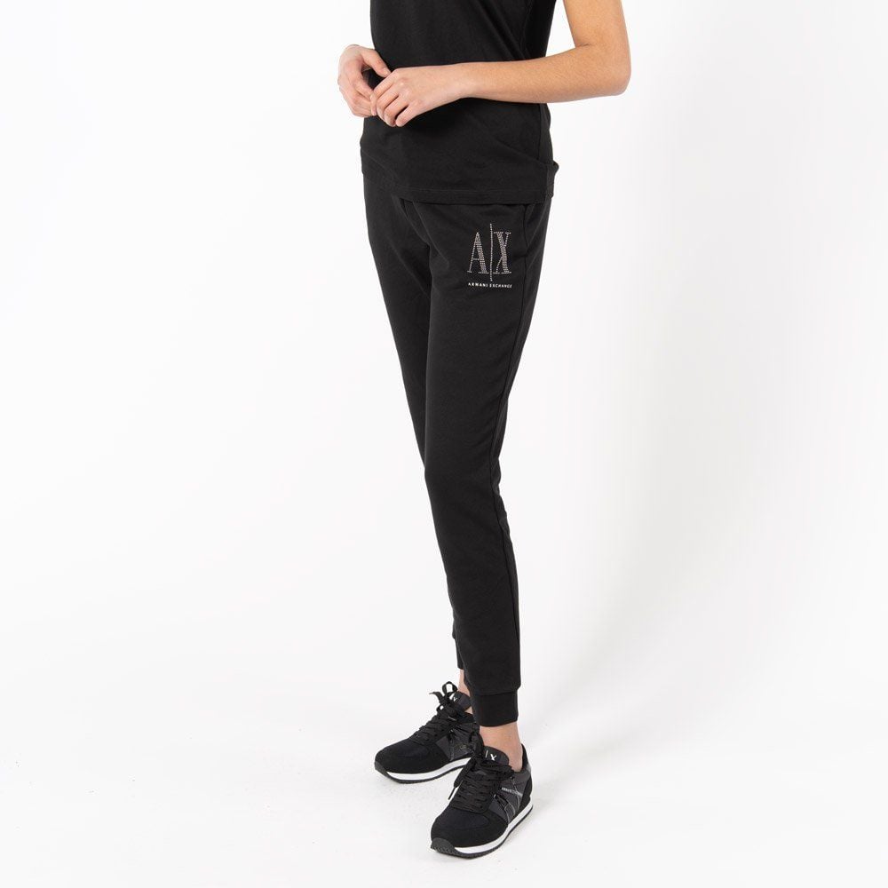 ARMANI EXCHANGE  Pantaloni Neri in Cotone Armani Exchange Donna
