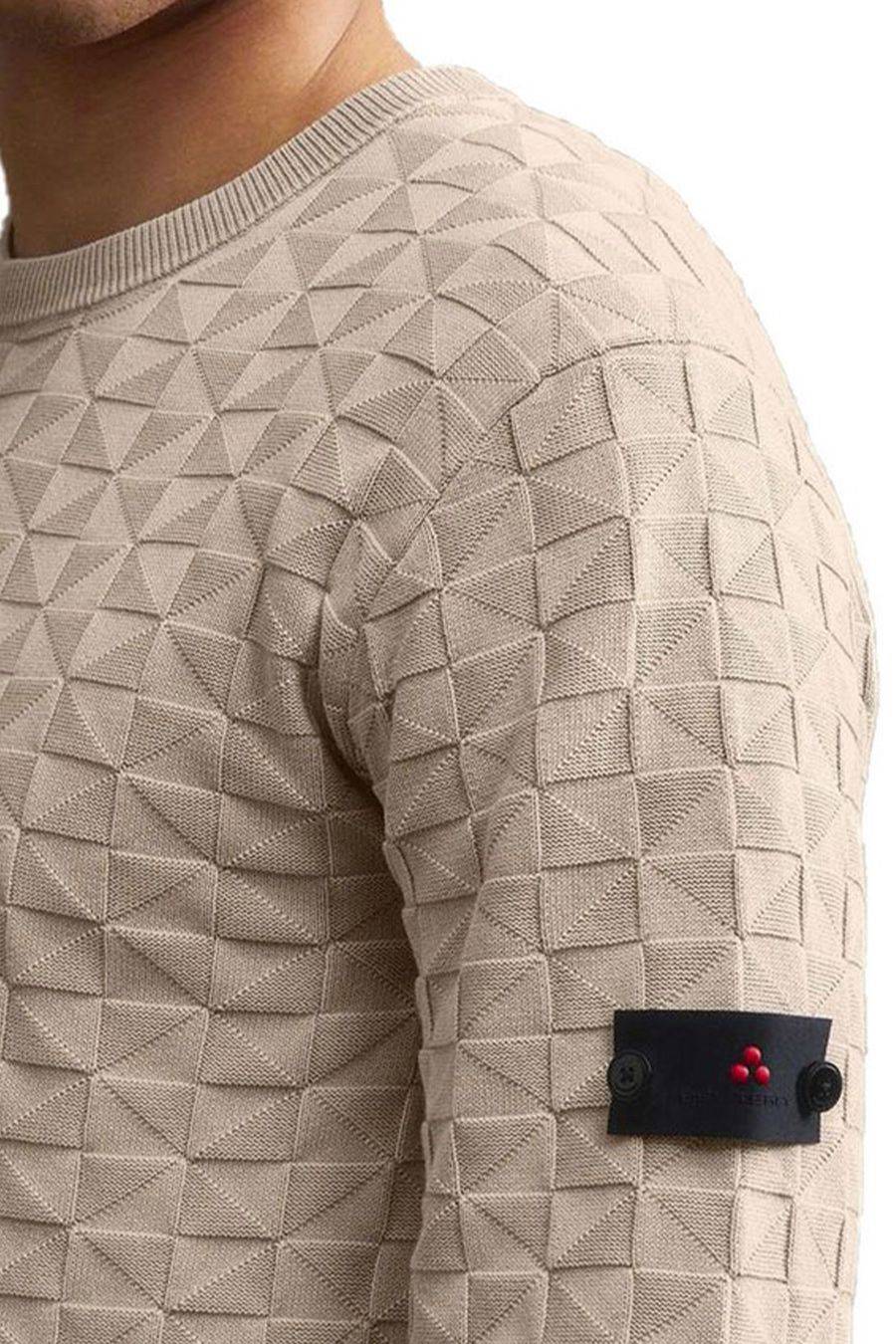 PEUTEREY  Maglione in Cotone Beige da Uomo - Peuterey PEU5192 Prezzo Ridotto