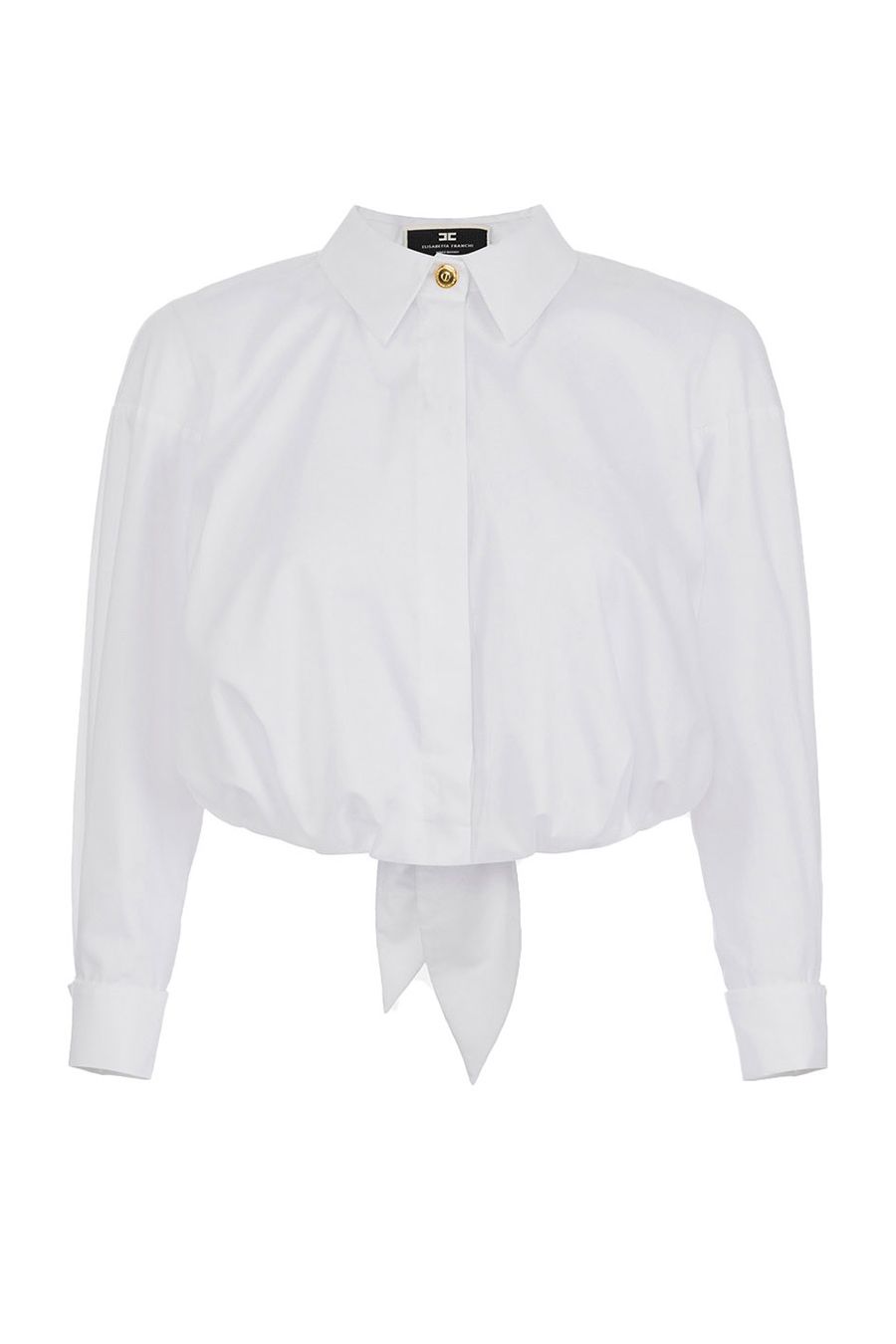 ELISABETTA FRANCHI  Camicia Bianca in Cotone di Elisabetta Franchi per Donna