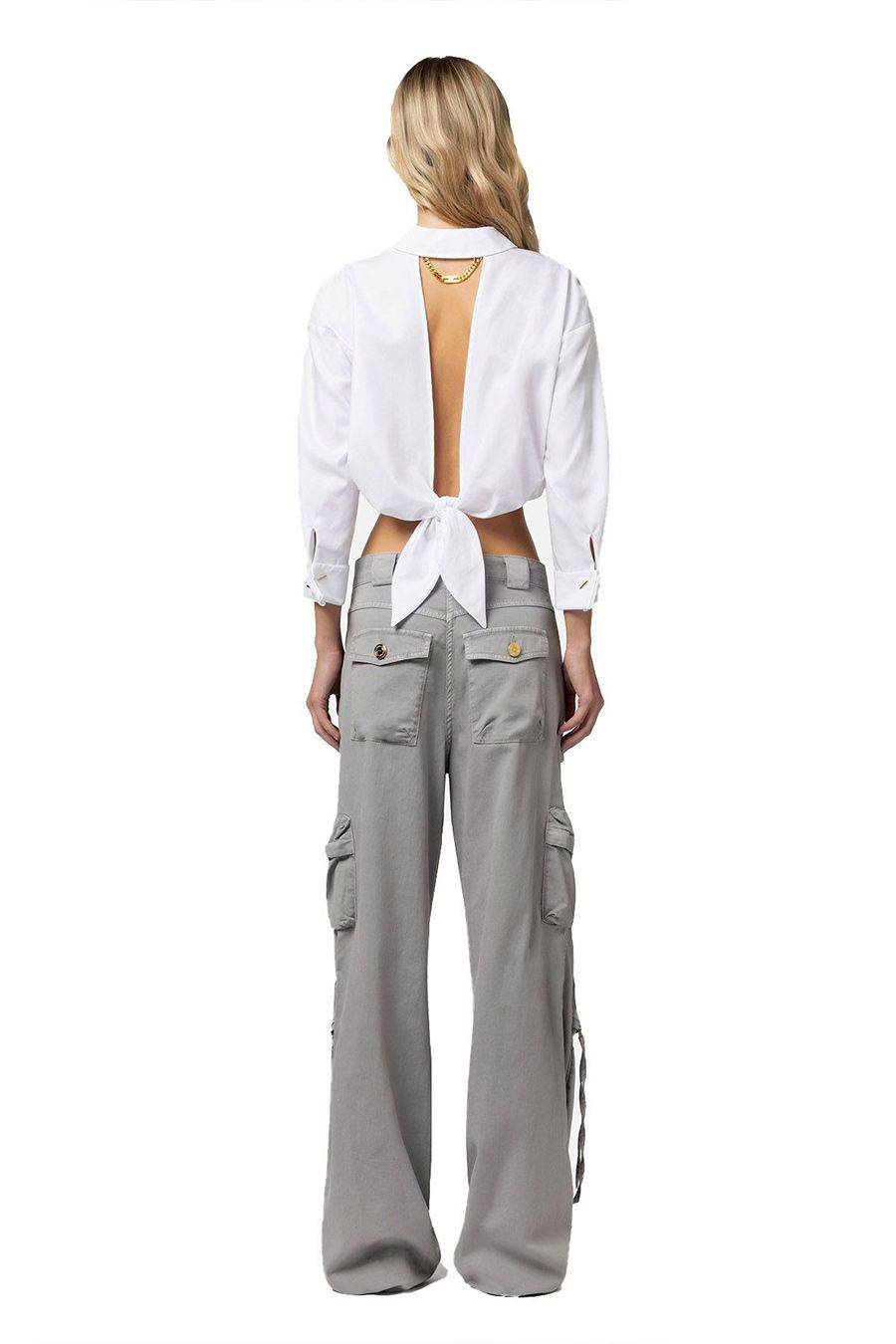 ELISABETTA FRANCHI  Camicia Bianca in Cotone di Elisabetta Franchi per Donna Online