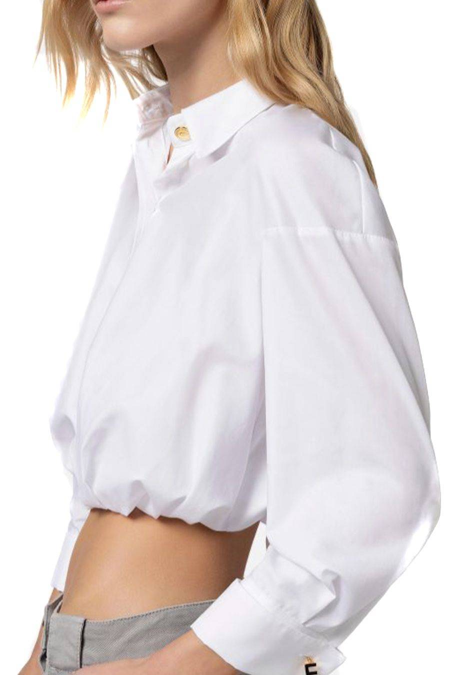 ELISABETTA FRANCHI  Camicia Bianca in Cotone di Elisabetta Franchi per Donna Online