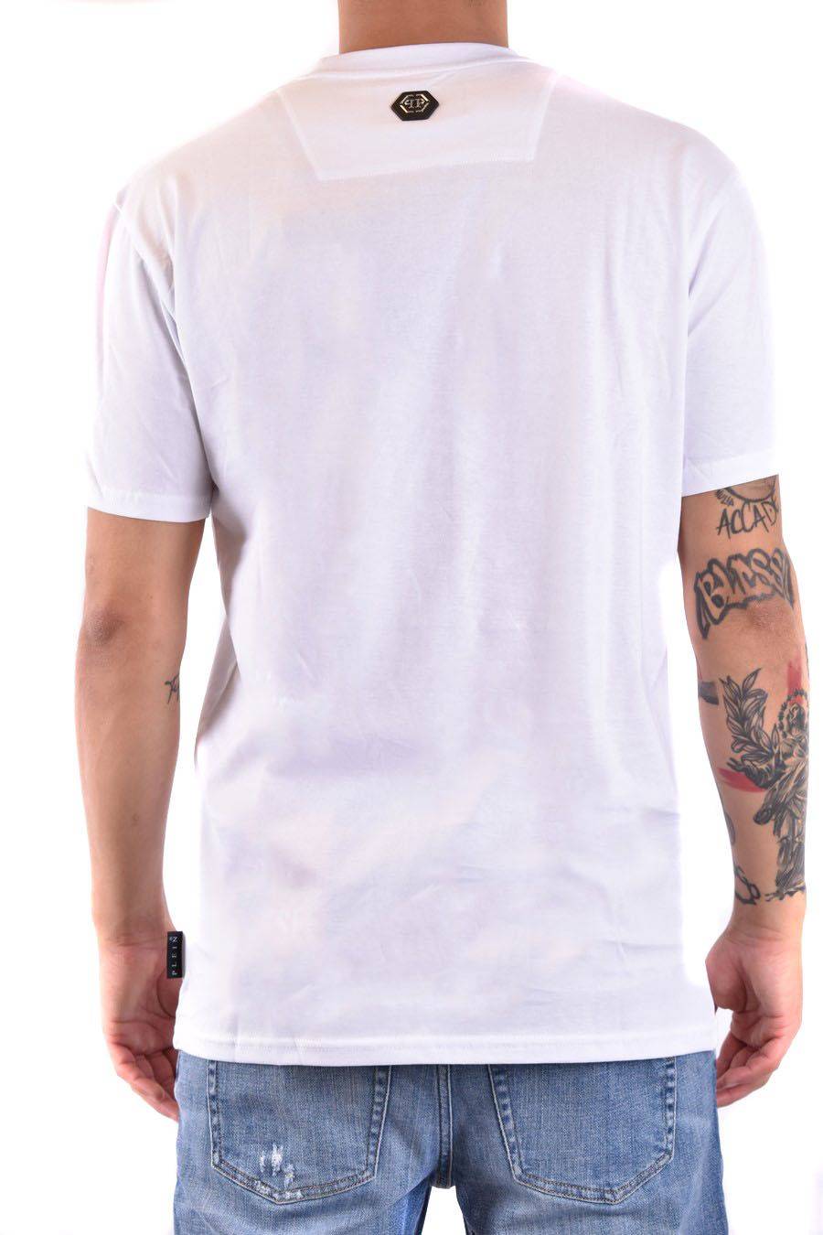 PHILIPP PLEIN  T-Shirt Bianca in Cotone Philipp Plein Uomo Vendita Calda