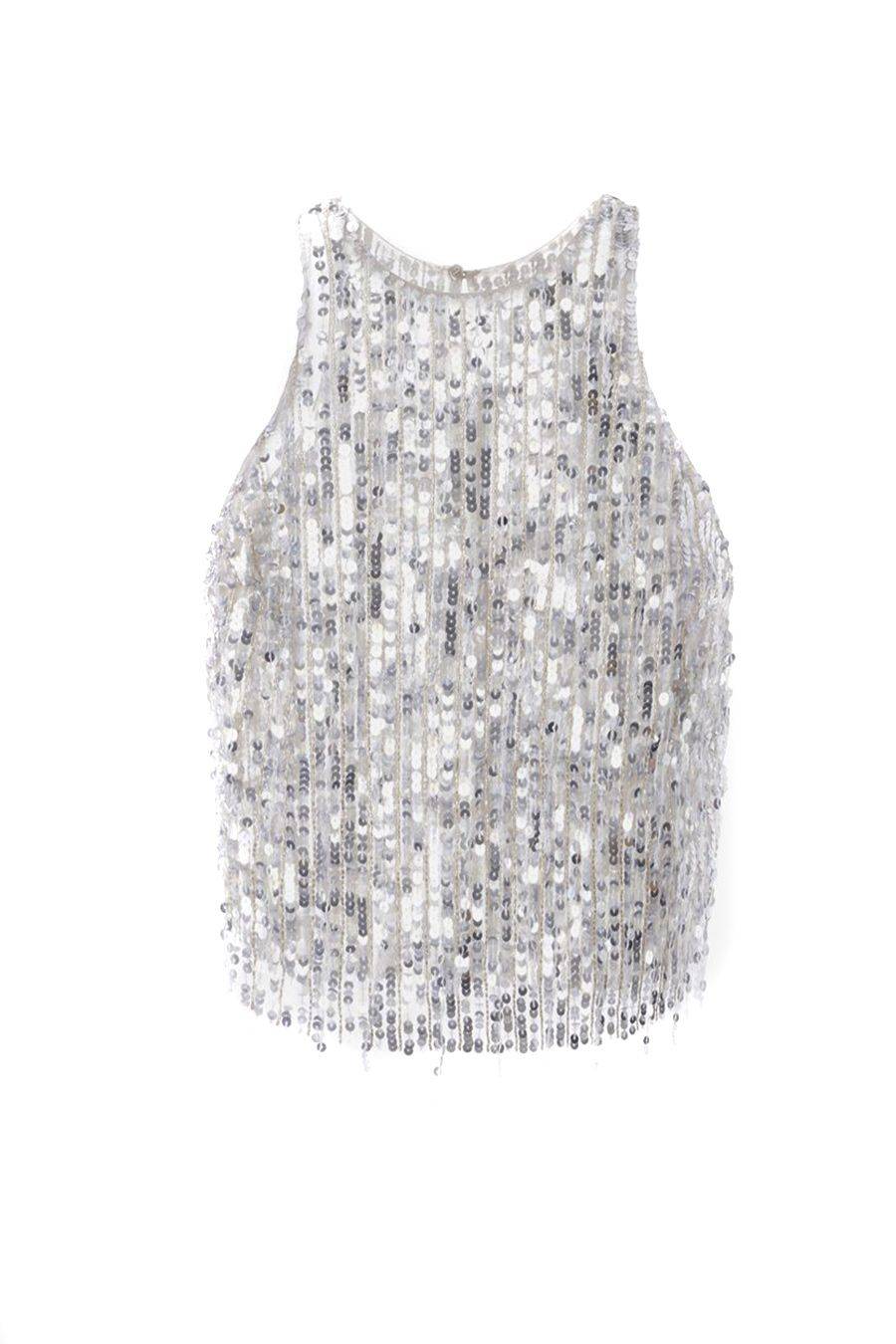 ELISABETTA FRANCHI Blusa Argento Elisabetta Franchi - Top Poliestere Donna 100%