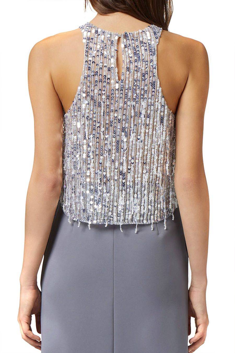 ELISABETTA FRANCHI  Blusa Argento Elisabetta Franchi - Top Poliestere Donna 100% Moda