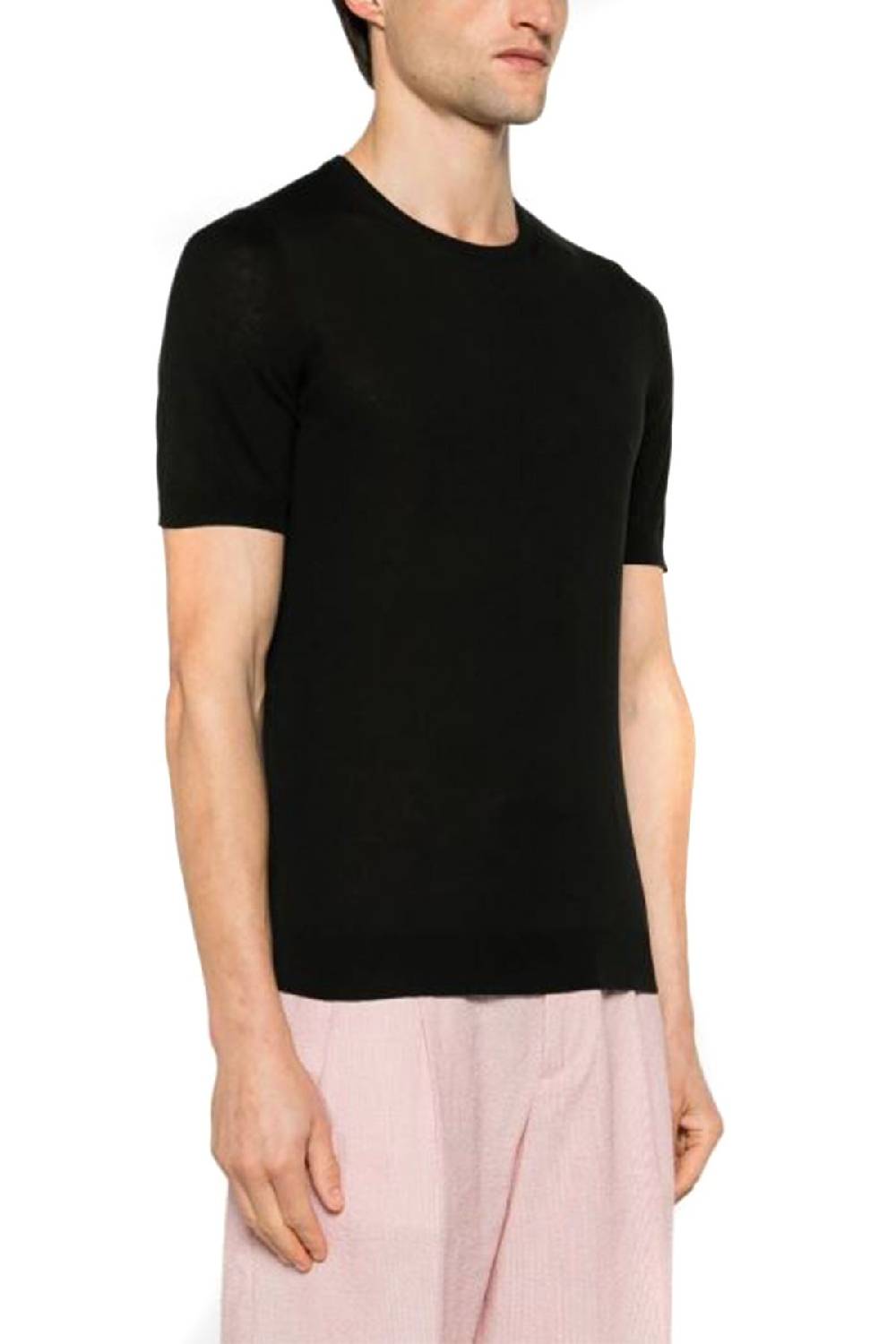TAGLIATORE  T-Shirt di Seta Nera TAGLIATORE Uomo - JOSH GSE24-03099 Prezzo di fabbrica