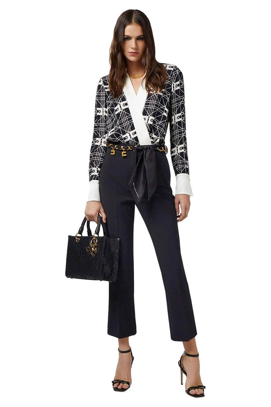 ELISABETTA FRANCHI  Camicetta Multicolore in Seta Elisabetta Franchi da Donna Offerta speciale