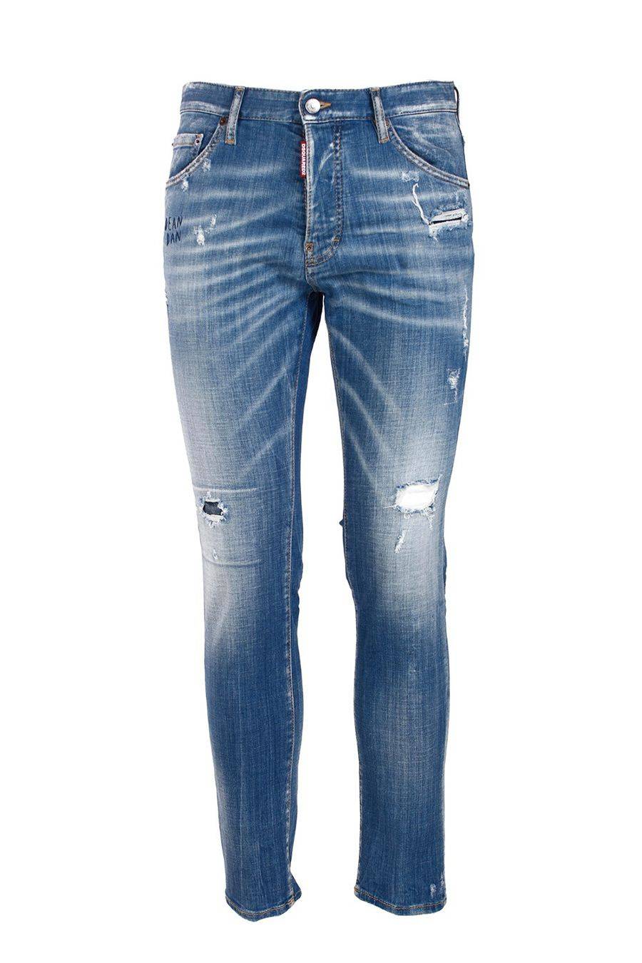 DSQUARED2 Jeans Slim Fit Blu in Cotone Elasticizzato DSQUARED2 da Uomo