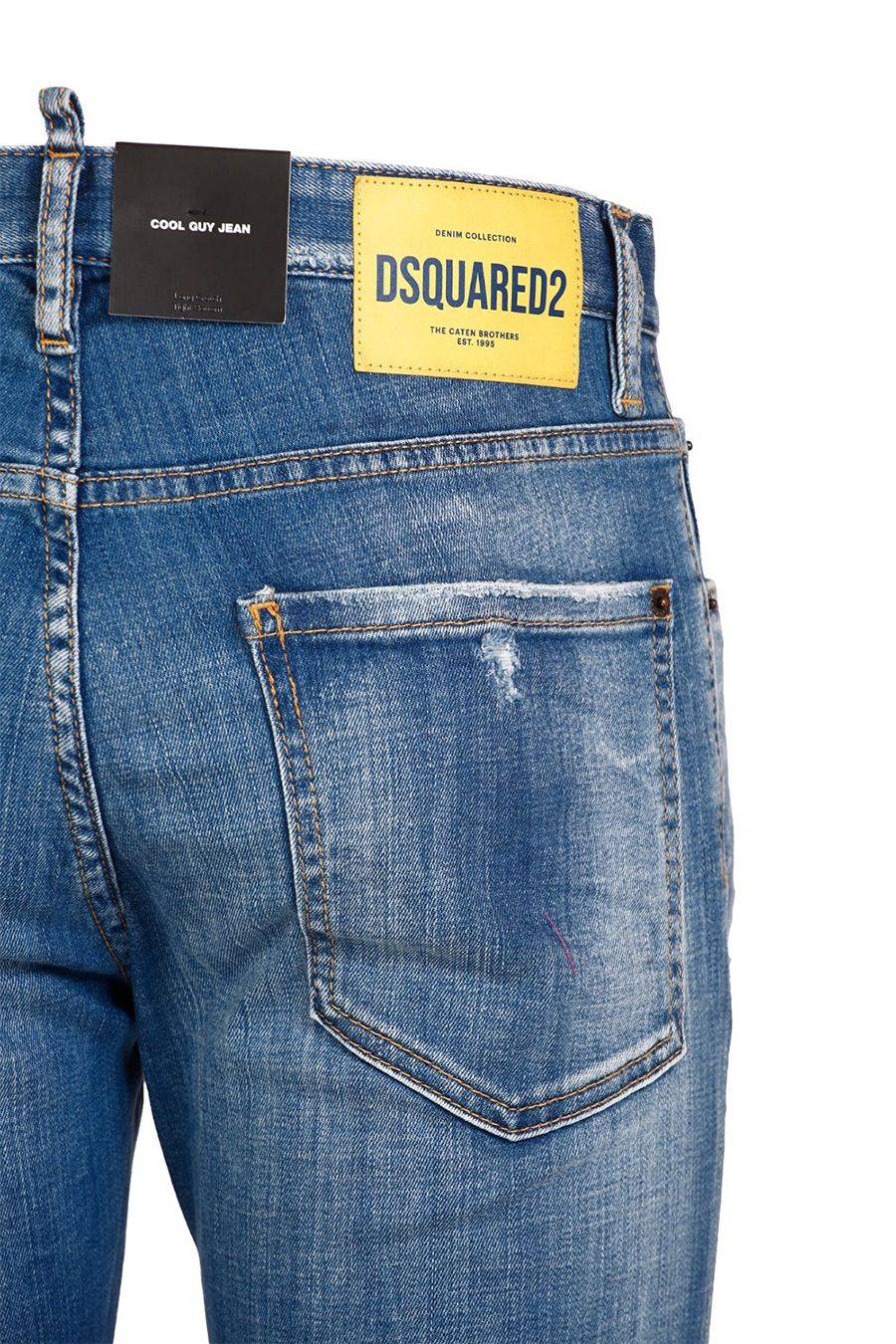 DSQUARED2  Jeans Slim Fit Blu in Cotone Elasticizzato DSQUARED2 da Uomo Comprare a buon mercato