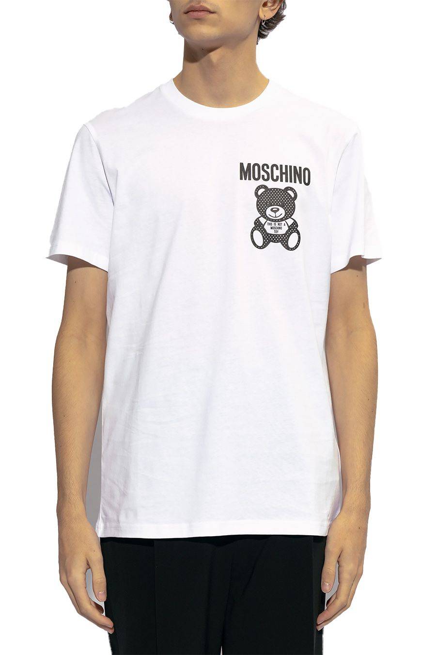 MOSCHINO  T-Shirt Cotone Bianco Moschino V0729 20411001 Uomo Flash Sale