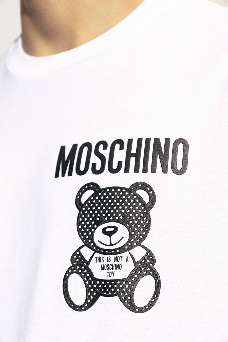 MOSCHINO  T-Shirt Cotone Bianco Moschino V0729 20411001 Uomo Flash Sale