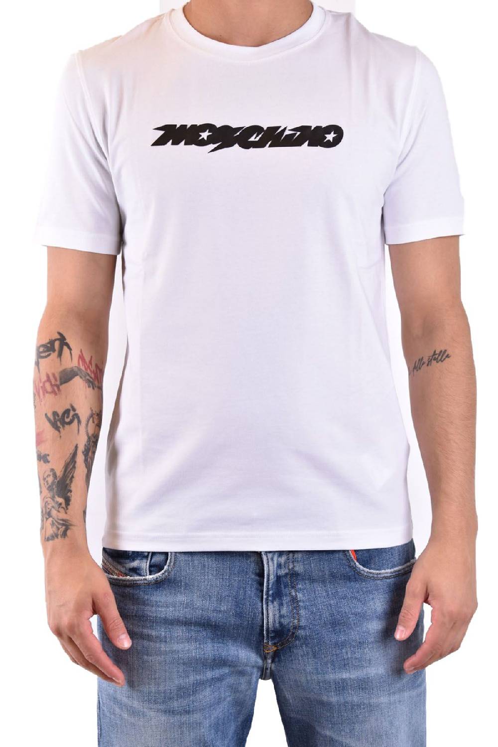 MOSCHINO  T-Shirt MOSCHINO Bianca 100% Cotone da Uomo A0718 Black Friday