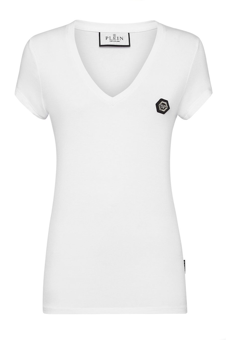 PHILIPP PLEIN  T-Shirt Bianca in Cotone da Donna PHILIPP PLEIN