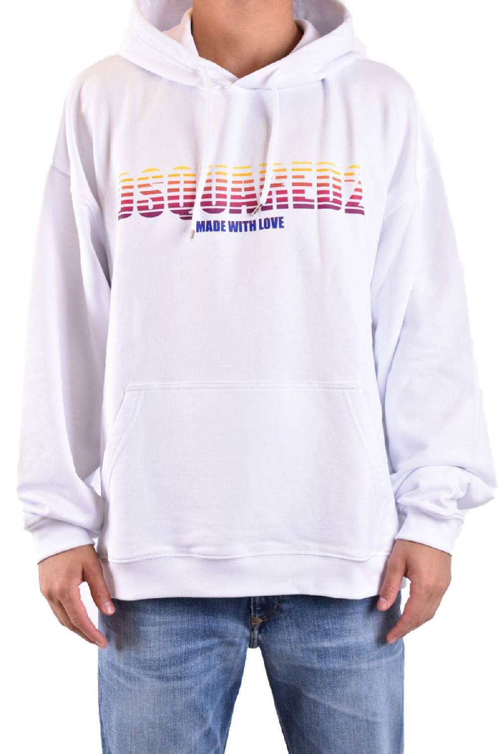 DSQUARED2  Felpa Uomo DSQUARED2 Cotone Bianco S71GU0655 S25551100 Offerta Anniversario