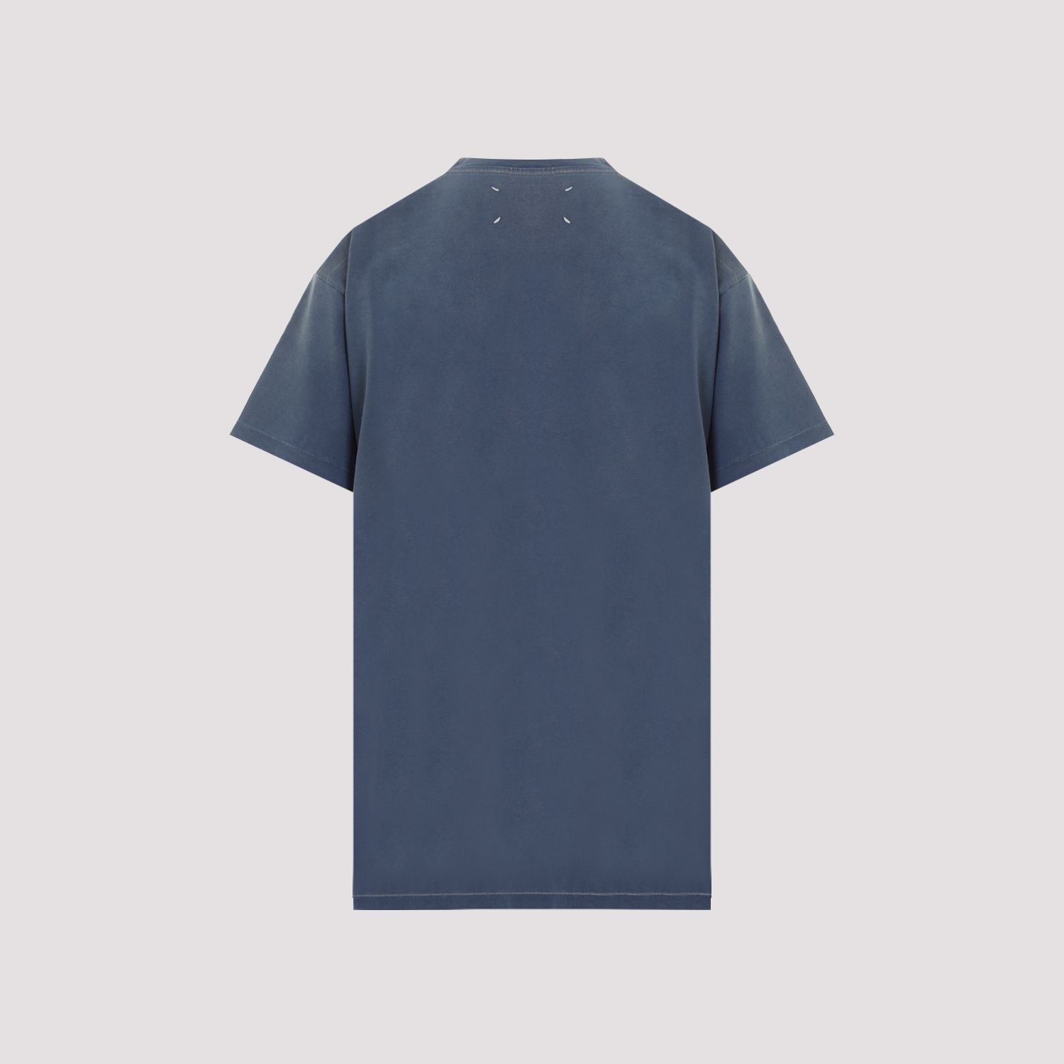 MAISON MARGIELA  T-Shirt di Cotone Blu Effetto Usato Maison Margiela Donna Smaltimento dello stoccaggio