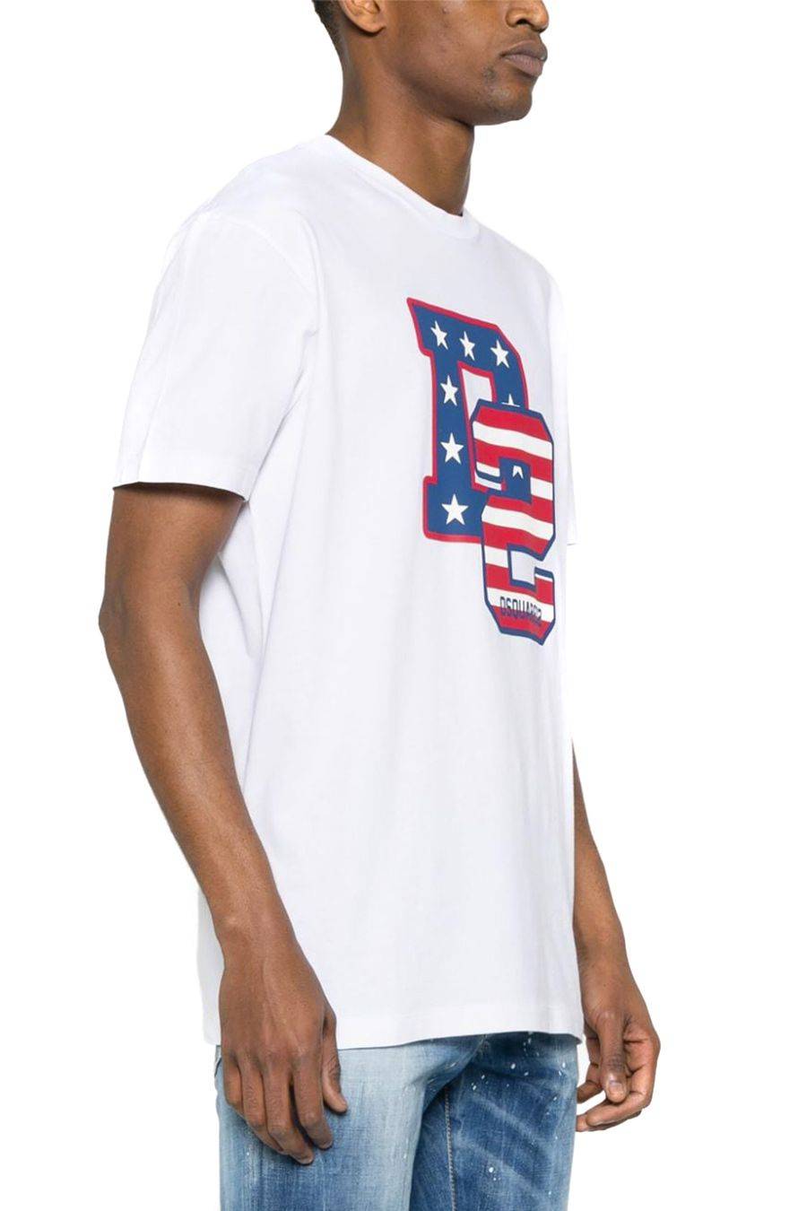 DSQUARED2  T-Shirt Bianca in Cotone DSQUARED2 da Uomo S74GD1260 Latest fashion