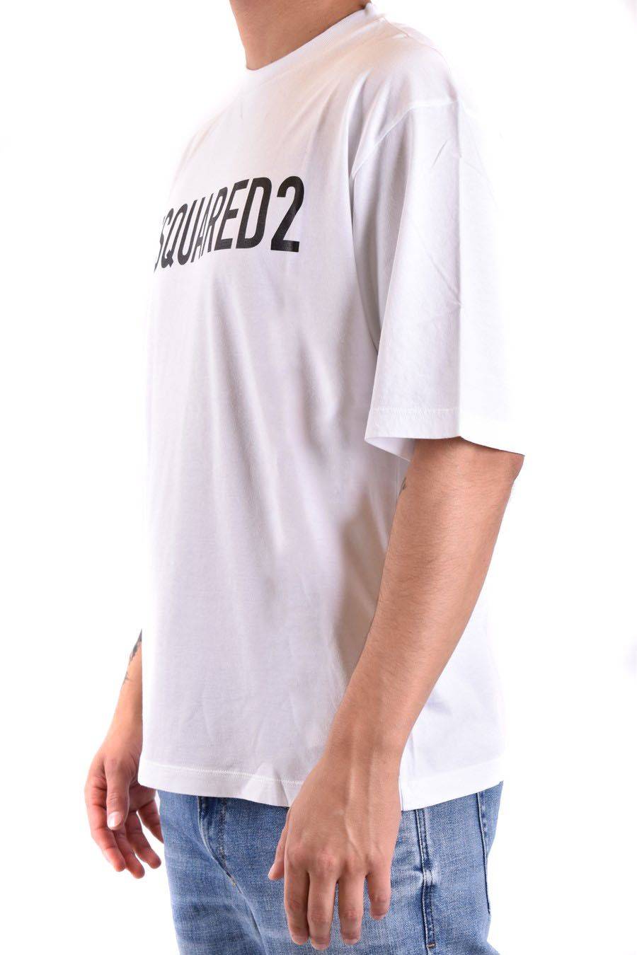 DSQUARED2  T-Shirt Uomo DSQUARED2 Cotone Bianco Lightning offer