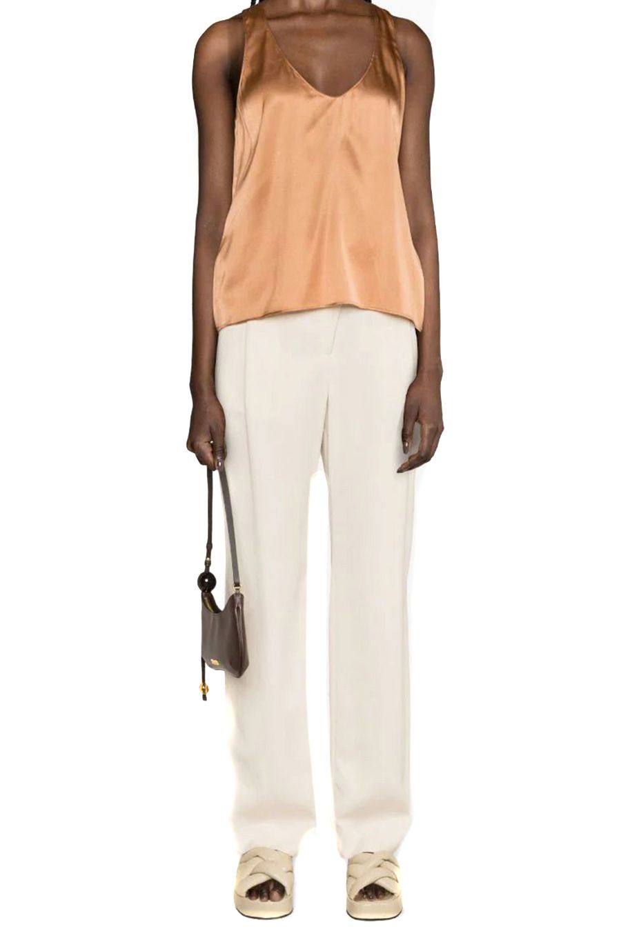 PINKO  Top Donna PINKO in Misto Seta Marrone - 103028A1RIL44 Nuovi prodotti