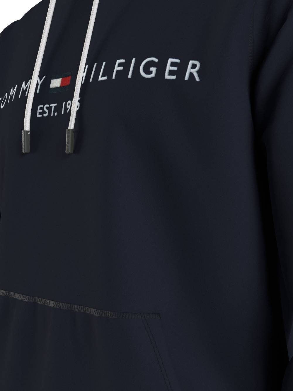 TOMMY HILFIGER  Felpa con Cappuccio Blu in Cotone Biologico Tommy Hilfiger Uomo Bestseller