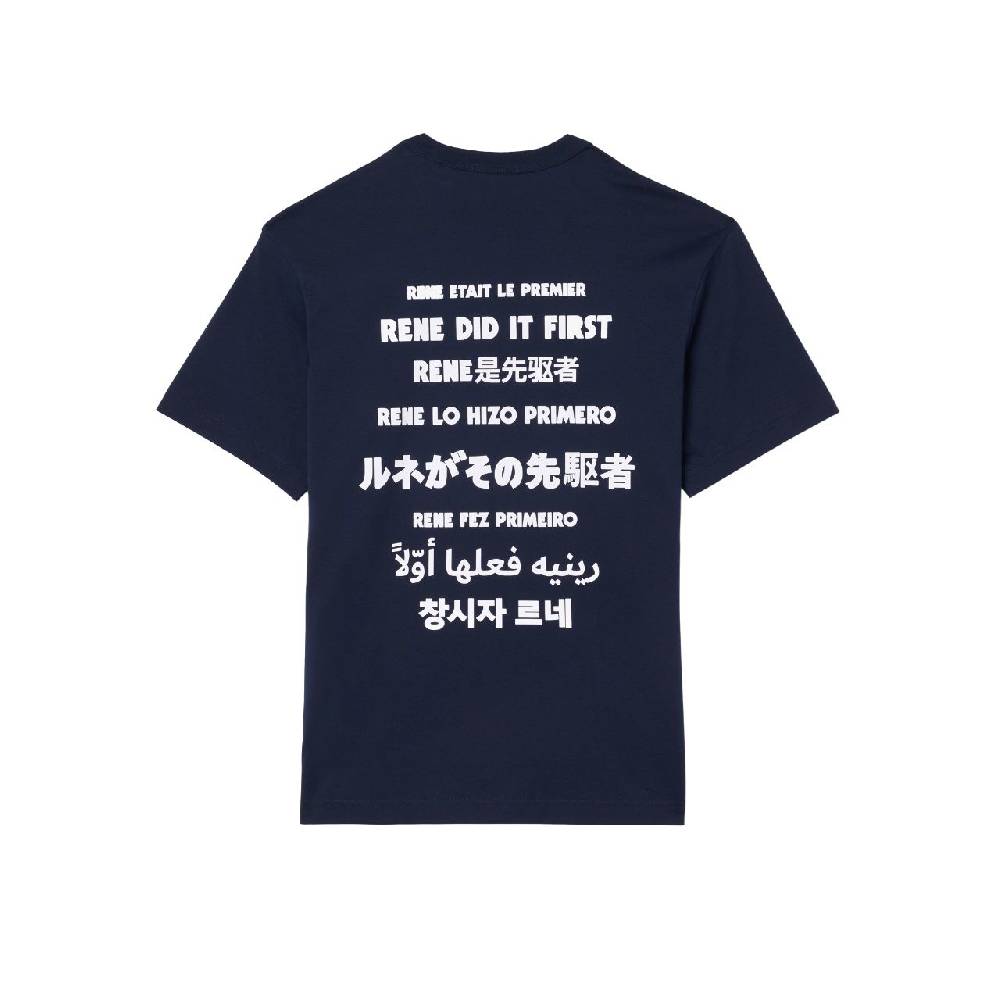 LACOSTE  T-Shirt Lacoste Blu in Cotone da Uomo Offerte giornaliere