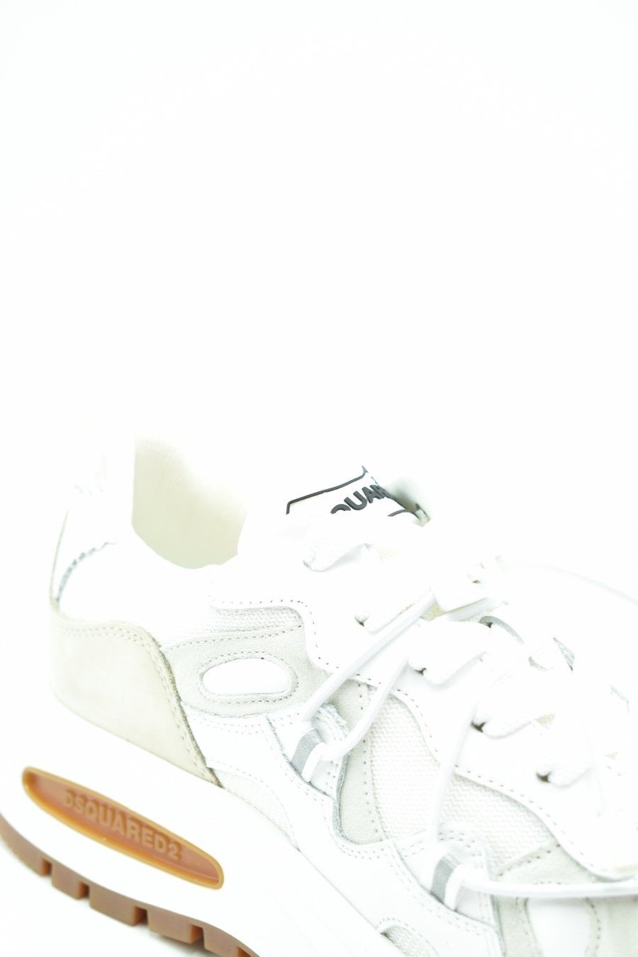 DSQUARED2  Sneakers Donna DSQUARED2 in Pelle Bianca Prezzo basso