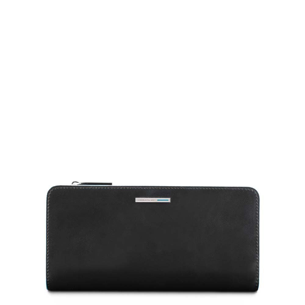 PIQUADRO Portafoglio Pelle Nero Piquadro da Donna - Accessorio Elegante con Porta Carte