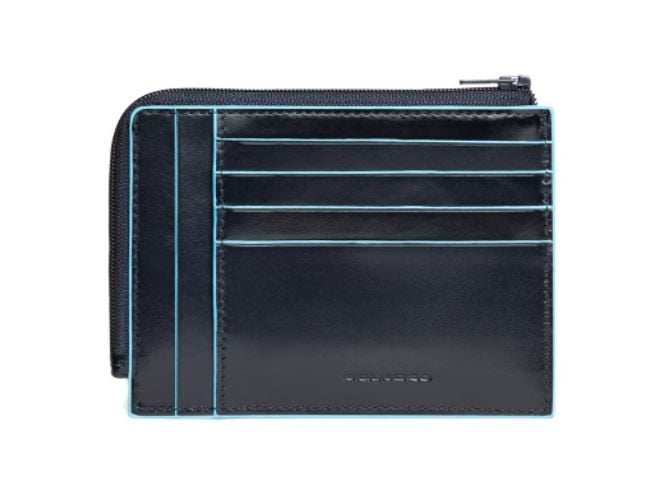 PIQUADRO  Portafoglio Unisex in Pelle Blu Piquadro Ultimo giorno