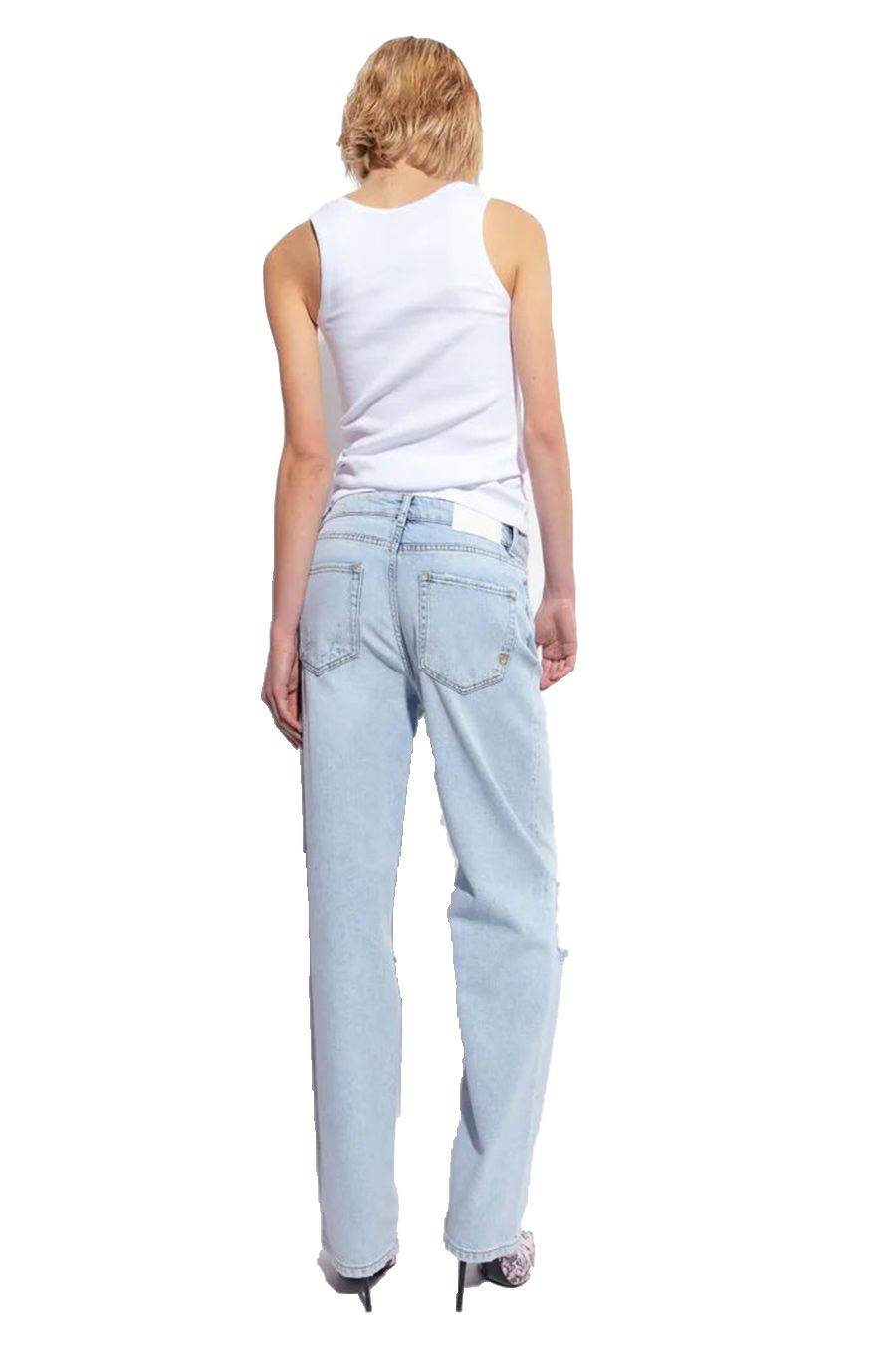 PINKO  Maglia PINKO in Cotone Elasticizzato Bianco - Top Donna Promozione temporanea