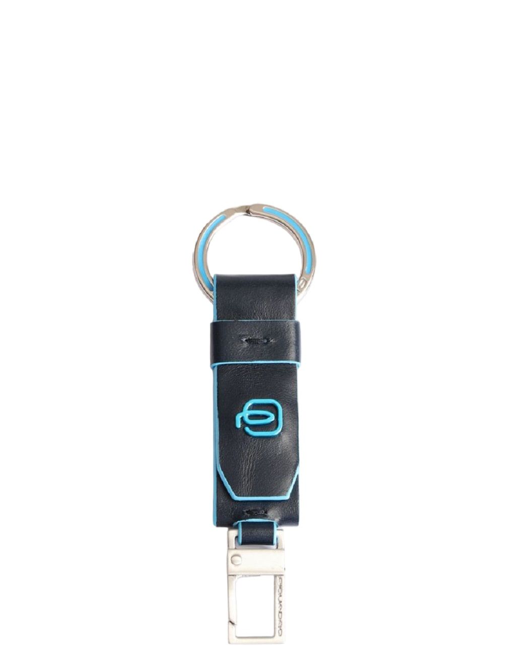 PIQUADRO  Portachiavi in Pelle Blu Piquadro - Elegante Portachiavi da Uomo Fino al 60% di sconto