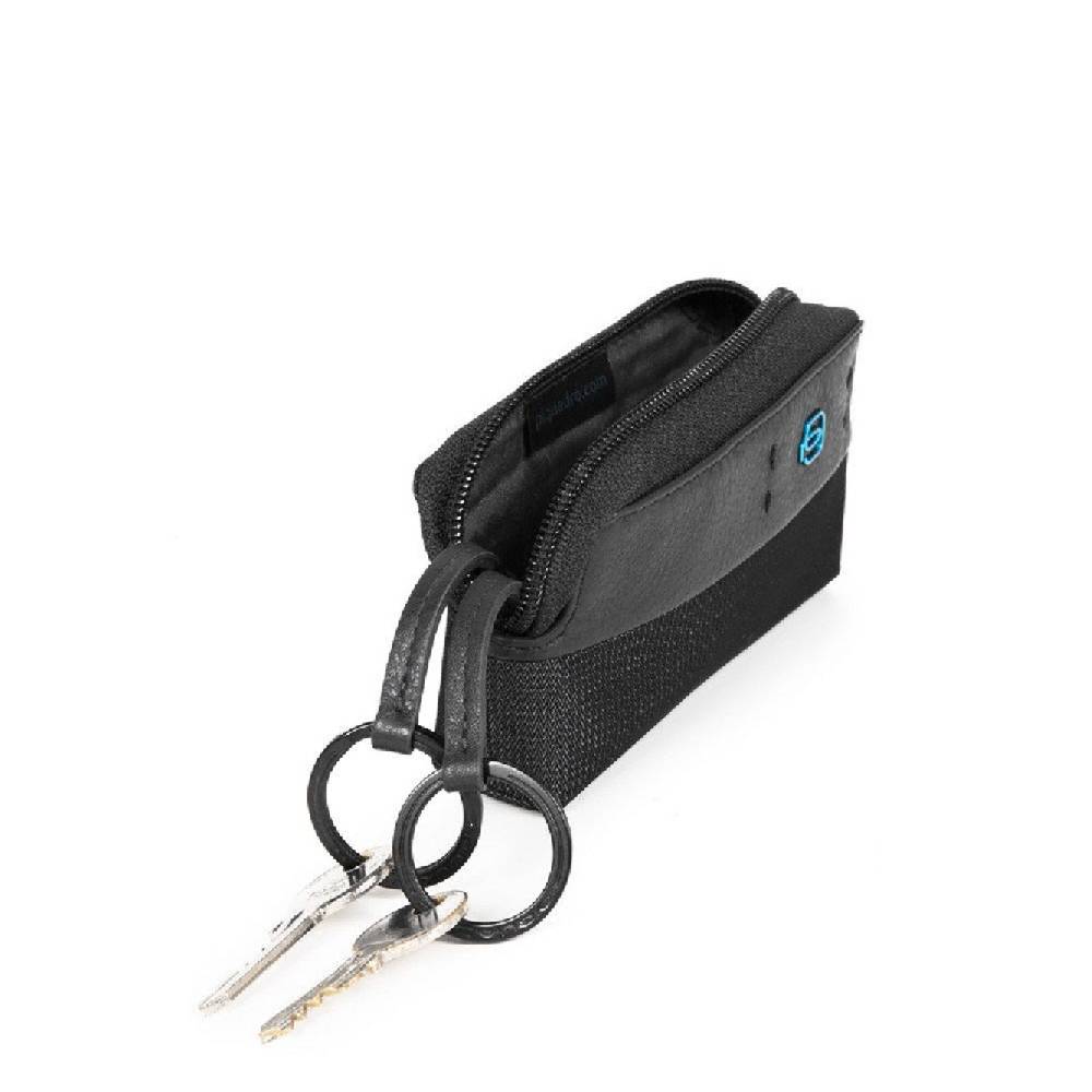 PIQUADRO  Portachiavi Piquadro Nero in Pelle - Accessorio Unisex Fino al 65% di sconto