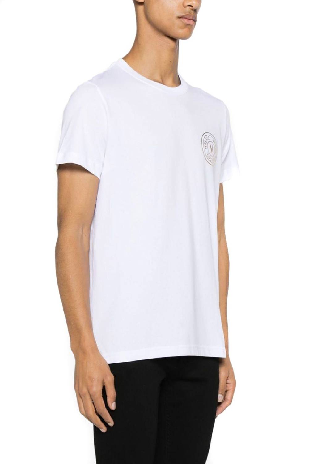 VERSACE JEANS COUTURE  T-Shirt Uomo Cotone Bianco Versace Jeans Couture Officina