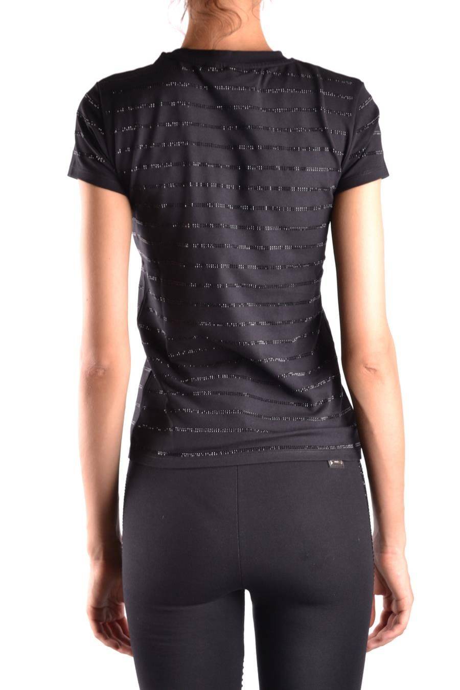 PHILIPP PLEIN  T-shirt Nera in Cotone Elasticizzato Philipp Plein Donna Spedizione Gratuita