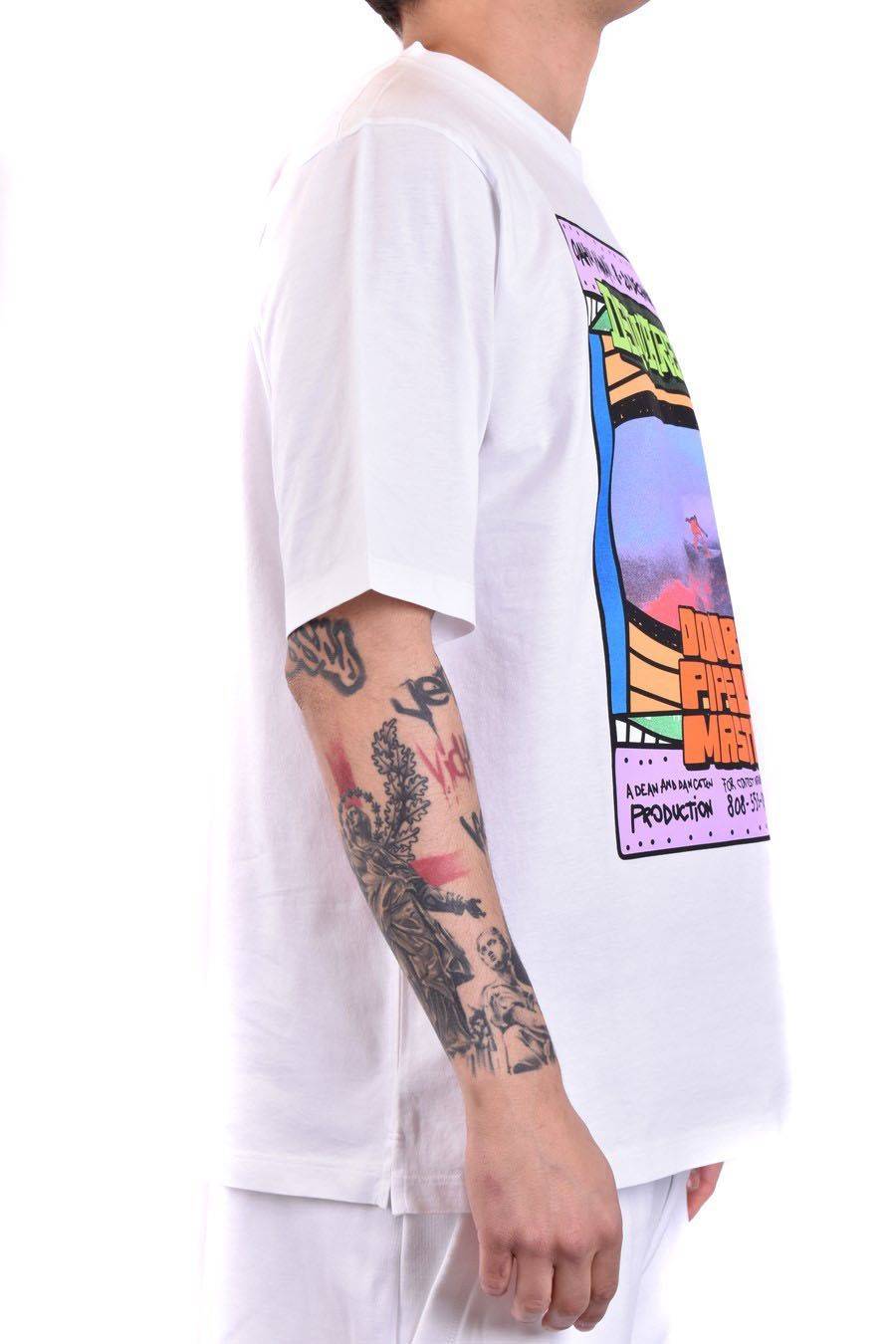 DSQUARED2  T-Shirt Uomo in Cotone Bianco DSQUARED2 Soddisfazione Garantita