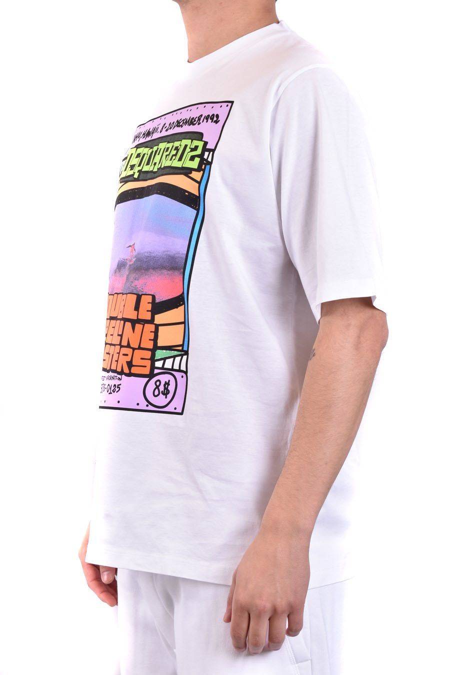 DSQUARED2  T-Shirt Uomo in Cotone Bianco DSQUARED2 Soddisfazione Garantita
