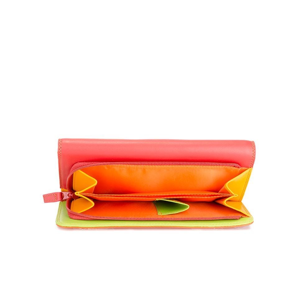 MYWALIT  Portafoglio Tri-Fold Elegante in Pelle Rossa MYWALIT Shopping Online