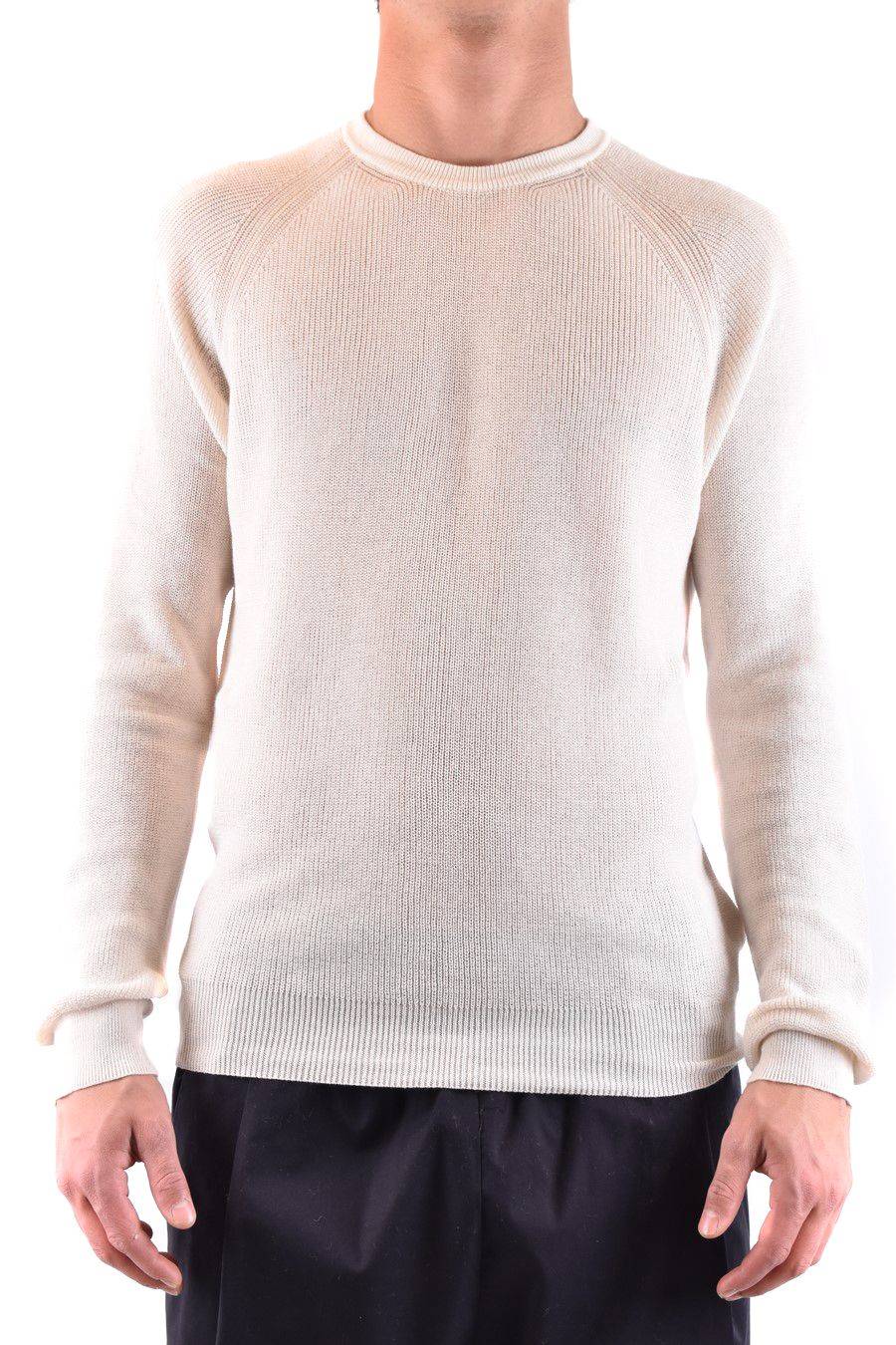 LANEUS  Maglione Uomo Cotone Celeste - LANEUS MGU1428LATTE