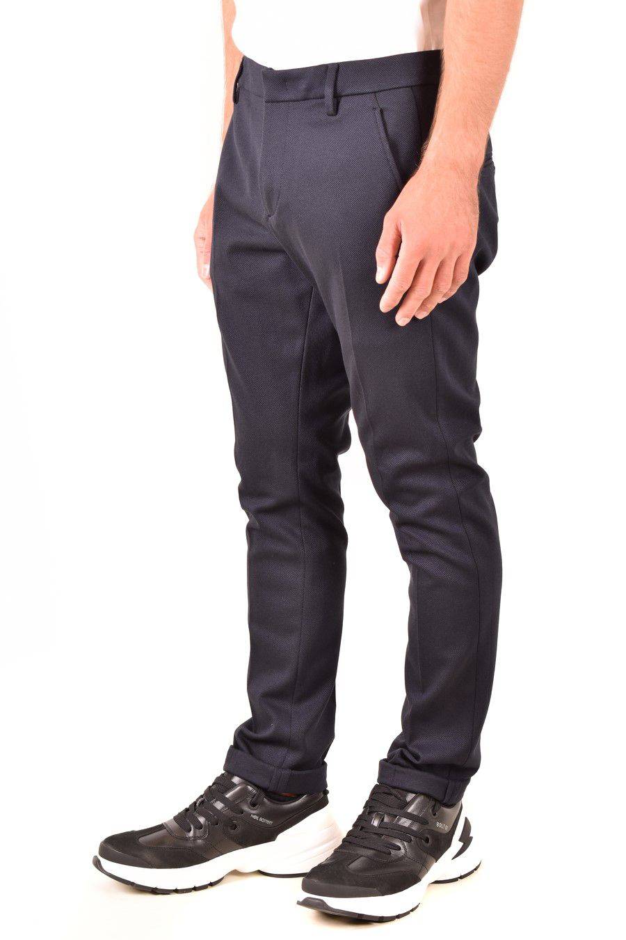 DONDUP  Pantaloni Uomo DONDUP Azzurro in Tessuto Elasticizzato Presa