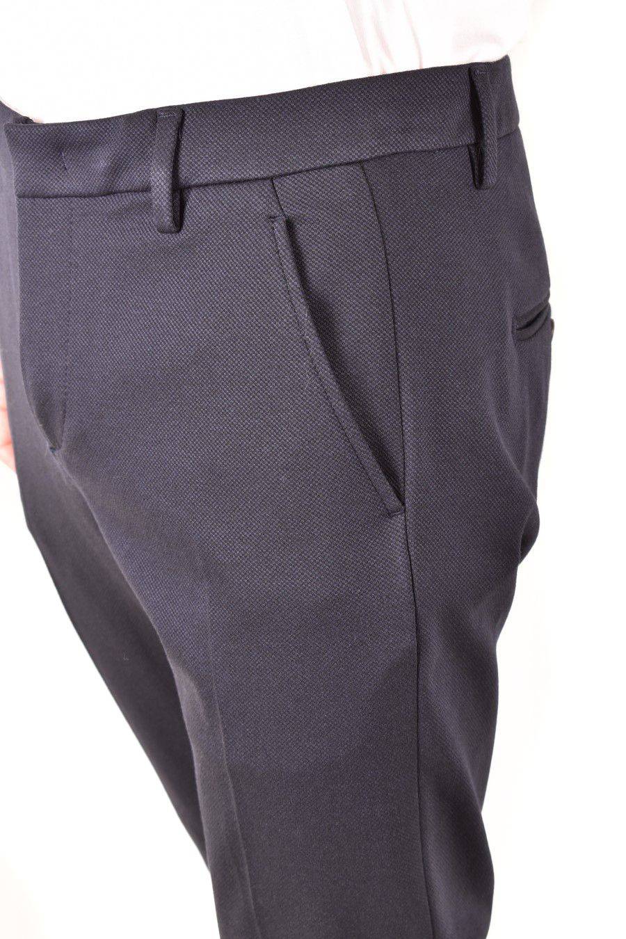 DONDUP  Pantaloni Uomo DONDUP Azzurro in Tessuto Elasticizzato Presa
