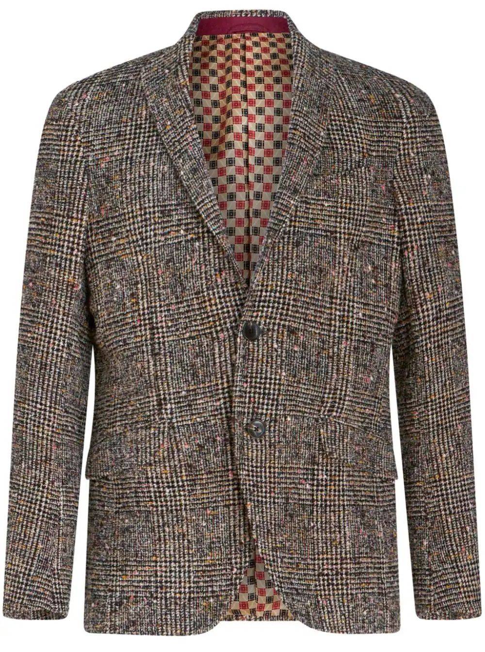 ETRO  Giacca da Uomo ETRO in Alpaca e Lana Marrone