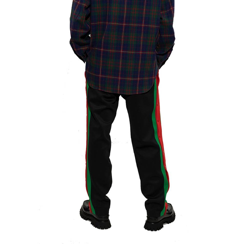 GUCCI  Pantaloni Sportivi GUCCI Neri in Neoprene con Righe per Uomo Negozio