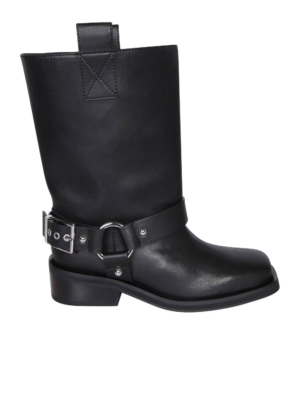 GANNI  Stivaletti Neri in Pelle Riciclata GANNI per Donna Moda